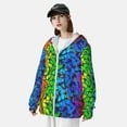thumbnail image 4 of Picia Multicolored Butterflies Women's Men's UPF 50+ Sun Protection Hoodie Shirt Long Sleeve SPF Fishing Outdoor UV Hiking Lightweight Shirts-3X-Large, 4 of 9