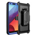 thumbnail image 5 of LG G6 Case, Mignova Rugged Plastic Heavy Duty Armor Holster Defender Full Body Protective Hybrid Case Cover with Kickstand, Build-in Screen Protector and Belt Swivel Clip for LG G6 (Blue), 5 of 6
