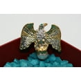 thumbnail image 2 of Rhinestone Gold Eagle Crystal Pearl Pin Small Dar Patriot Military USA Campaign Dar Brooch, 2 of 9