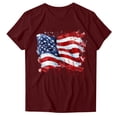 thumbnail image 2 of Tops for Women Trendy Casual Round Neck Short Sleeve Top Floral Print Tees Vintage Shirt Summer Loose Lightweight Blouses, 2 of 4