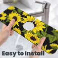 thumbnail image 6 of Logiee Sunflowers In Vintage Print Kitchen Sink Splash Guard Faucet Mat for Splash Guard Behind Faucet Drip Catcher for Kitchen,Bathroom,Sink Mat,Dish Drying Mat,Bathroom-15" X 5.5", 6 of 7