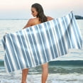 thumbnail image 7 of GZHJMY Light Blue Vertical Stripes Beach Towel,Absorbent Quick Dry Sport Towel Oversized Lightweight Soft Bath Towel for Travel Sports Pool Swimming Bath Camping 30x60in, 7 of 7