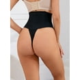 thumbnail image 2 of Unique Bargains Women's Lace Tummy Control Underwear Thongs Shapewear Panties XL Black, 2 of 6