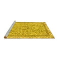 thumbnail image 2 of Ahgly Company Machine Washable Indoor Rectangle Abstract Yellow Modern Area Rugs, 2' x 3', 2 of 4