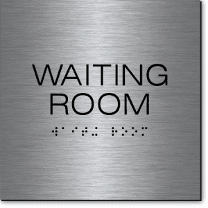 

Waiting Room Sign-Steel / Black (4 Units)