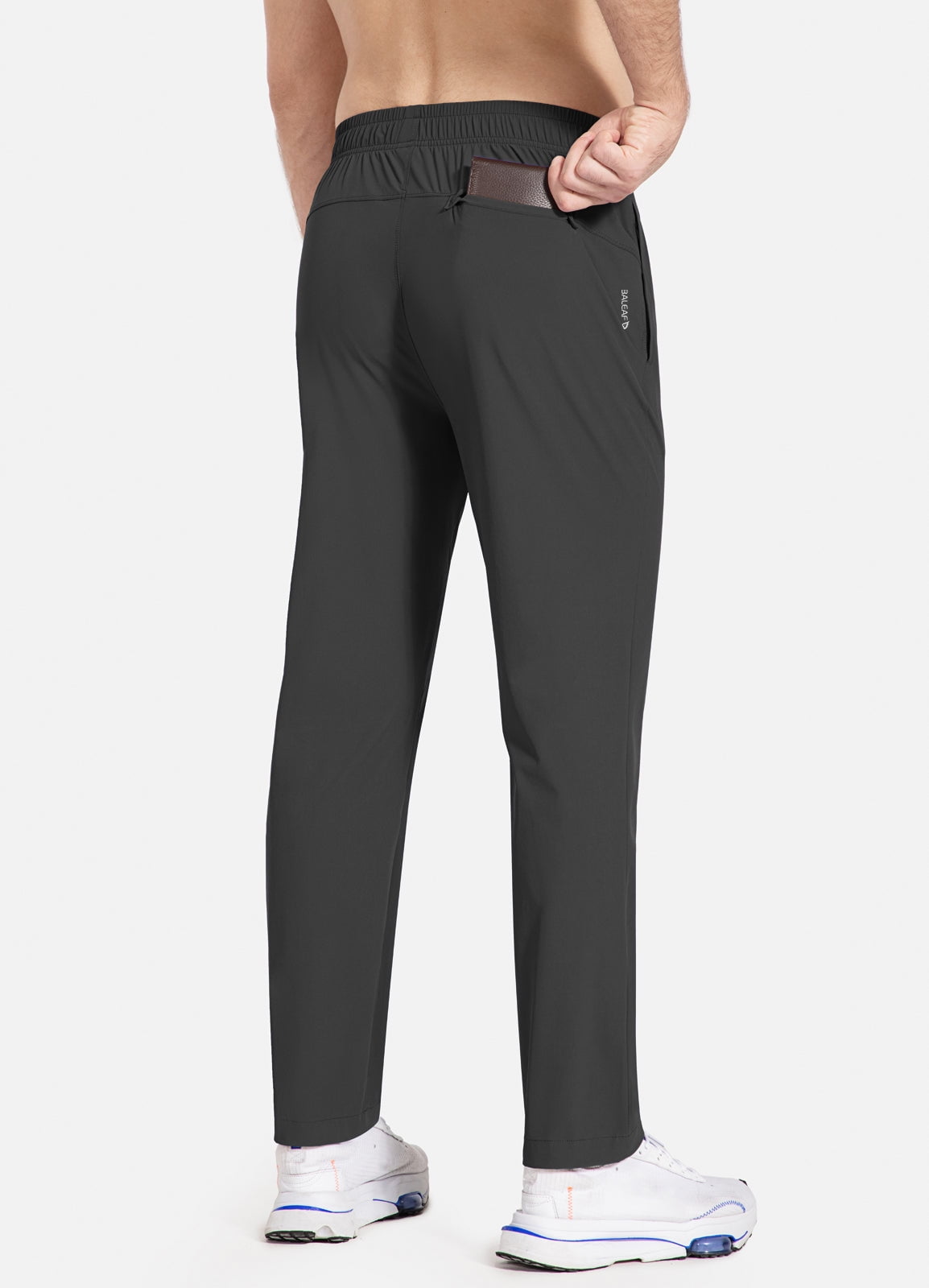 BALEAF Men's Golf Pants Workout Athletic Pants Elastic Waist ...