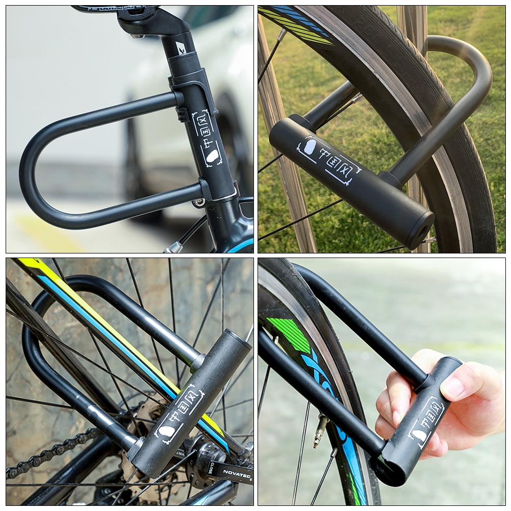 WRISTBIQUE Zinc Alloy Bike U Lock Cut Resistant Drill Resistant For Outdoor Biking 2Pcs 7.1X5.1X1In