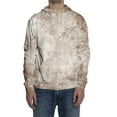 thumbnail image 2 of Men's Loose-fitting Casual Tie-Dye Gradient Print Hooded Drawstring Jacket Sports Sweatshirt for Winter Fashion Christmas,Khaki,L, 2 of 9