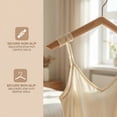 thumbnail image 5 of Unique Bargains 2Pcs Wood Nonslip Rope Durable Hangers Silver, 5 of 6