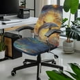 thumbnail image 2 of HELLHERO Dolphin Print Rotating Chair Slipcover, Computer Chair Cover Dustproof, Anti Scratch Elastic Office Chairs Cover, Easy Install, 2 of 7