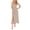 Khaki, variant on Qiopertar Women Summer Sleeveless Slit Dress Casual Round Neck Camis Long Dress Mid Calf Length Solid Color Party Vacation Beach Travel, Pink L