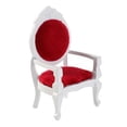 thumbnail image 1 of 2x1/12 Miniatura Grabado Silla Mobiliario DIY Blanco Sunnimix Casa de muñecas Juguetes en miniatura, 1 of 7