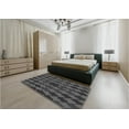 thumbnail image 4 of Ahgly Company Indoor Round Patterned Oil Black Area Rugs, 4' Round, 4 of 6