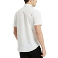 thumbnail image 4 of NeedBo Men's Dress Shirts Regular Fit Short Short Sleeve Business Casual Button Down Shirt, White Size M, 4 of 7