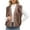 Rose Gold, variant on Women Faux Fur Waistcoat Fashion Winter Fuzzy Sleeveless Open Front Outwear Gilet Casual Short Vest Jacket Coat Y2K Gold S