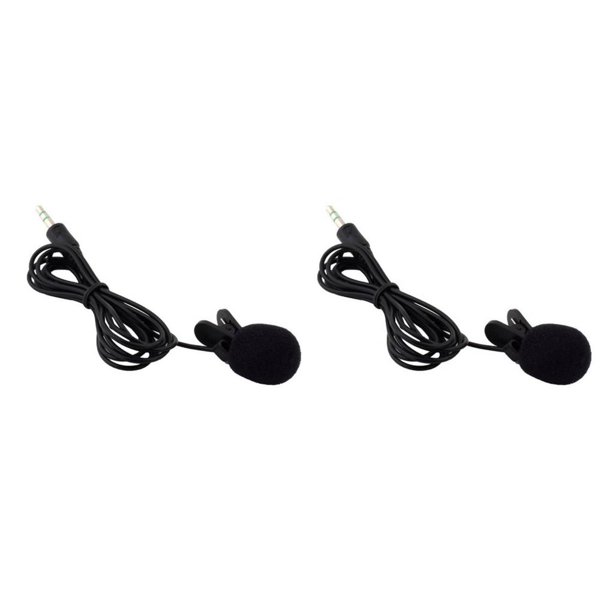 Kearding Mini collar de micrófono con cable Altavoz universal Solapa con clip Manos libres Micrófono para hablar Guía de conferencias Estudio Type2 NO2