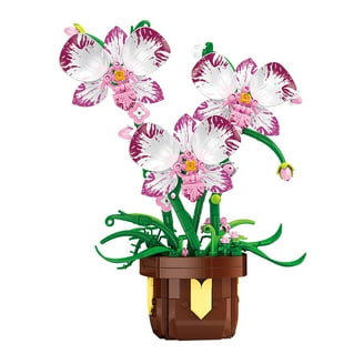 Blue Orchid Cymbidium Faberi Flower Compatible with LEGO Flower