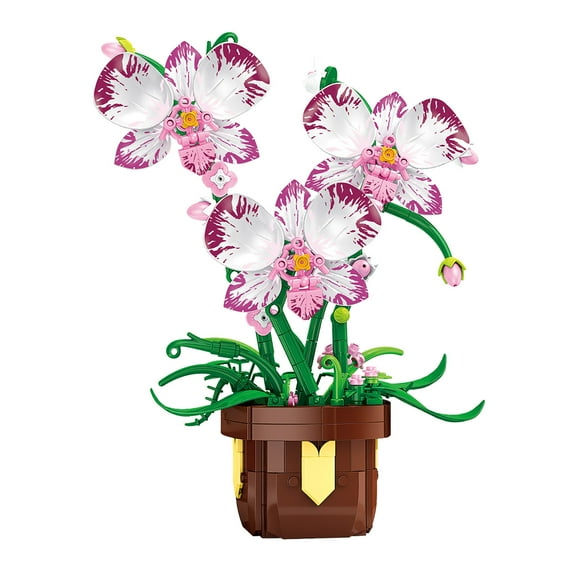 Remocguys Orchid Flower Building Set Compatible with Lego Botanical Home Decor for Adults 355 Pcs