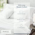 thumbnail image 6 of Pointehaven 400 Thread Count Deep Pocket Long Staple Cotton Grey 4 pc Sheet Set, California King, 6 of 8