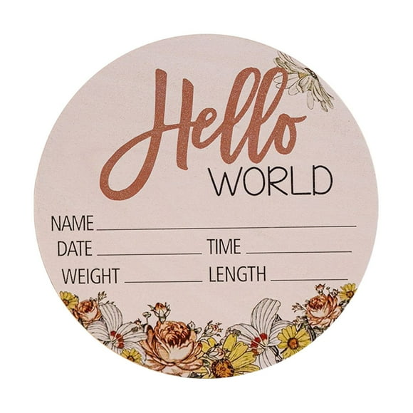 MVRLSH Clearance! World Wooden Birth Announcement Sign Custom Baby Name & Date Keepsake Newborn Welcome Plaque Ornaments
