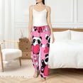 thumbnail image 4 of Fuzoiu Panda Heart Valentine Pink Print Women's Pajama Pants,Lounge Pants with Drawstring and Pockets, Casual Pjs Sleep Bottoms, Women's Sleep Pants-X-Large, 4 of 6