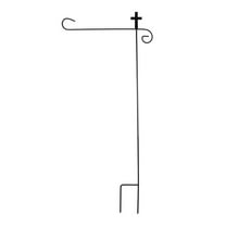 Briarwood Lane Wrought Iron Cross Garden Flag Stand Holder