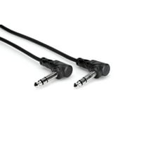 Hosa Balanced Interconnect Right-Angle 1/4" TRS to Same Cable (5 ft)