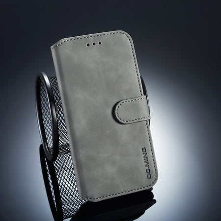 DG.MING Retro Oil Side Horizontal Flip Case for Huawei P20 Lite / Nova 3e, with Holder & Card &