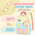 thumbnail image 4 of Lomyolo Kids Backpack for Girls 3-8, Small School Backpack for Preschool Kindergarten, Lightweight Toddler Backpack with Cartoon Patterns, Oxford Bookbag for Travel-YELLOW, 4 of 7