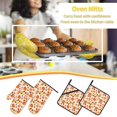 thumbnail image 5 of Pofeuu Autumn Plants Print Oven Mitts and Pot Holders 4 pcs Set,High Heat Resistant 500 Degree Extra Thicken Long Kitchen Cotton Oven Glove for Cooking, 5 of 6