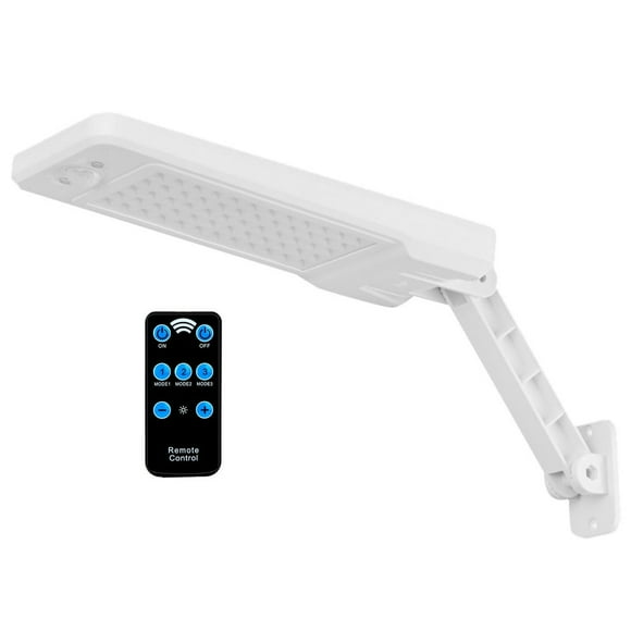 CNKOO Solar Wall Light Outdoor 60LEDs PIR Motion Sensor Remote Control Wireless Lamps IP65 Waterproof Lighting for Garage Front Door Garden Pathway Black