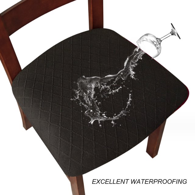 Fundas de asiento impermeables para sillas de comedor, fundas para asientos de cocina, fundas para sillas (4 piezas)