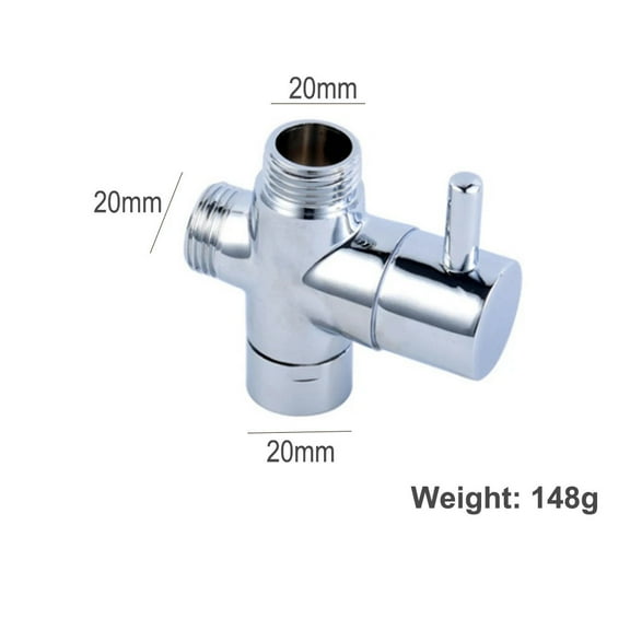 Diverter 3-Way T-Adapter Diverter Valve Polished Chrome Faucet Shower Head Arm Switch Adapter Replacement Bathroom Accessories