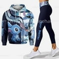 thumbnail image 2 of Conjunto de sudadera con capucha 3D para mujer, pantalones de Yoga deportivos, Leggings con capucha, ropa deportiva de moda, moletom femenino, nuevo ángulo, 2024, 2 of 5