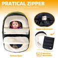 thumbnail image 4 of Orzbow Fundas para Asientos de Coche para Bebés Invierno, Funda Universal para Asientos de Coche para Bebés con Cuello Ajustable, Funda Impermeable para Asientos de Coche con Cremallera, Polar Coral C, 4 of 5