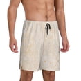 thumbnail image 2 of Balery pita baked bread Pantalones cortos de pijama de punto de algodón para hombre con cinturilla y bolsillos-Large, 2 of 6