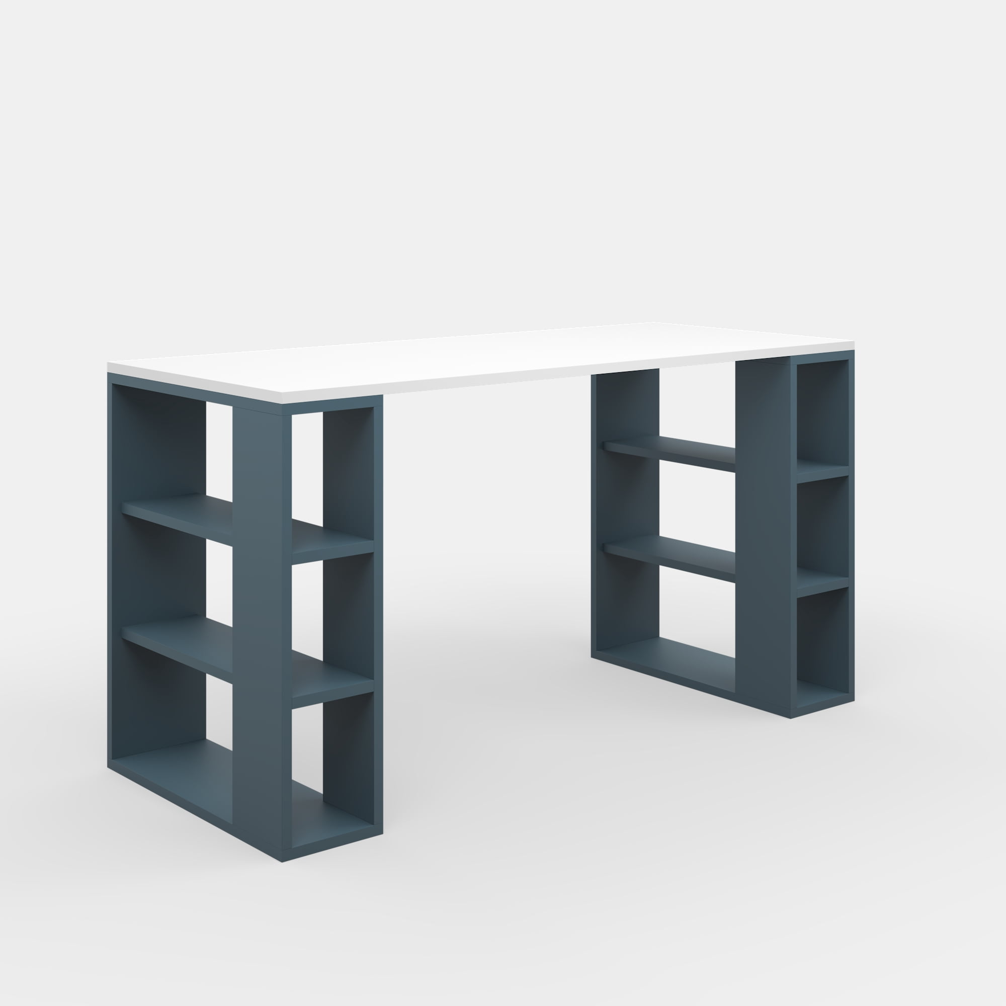 Ada Home Decor Furniture 3 Tier White Turquoise Dixon Modern Desk