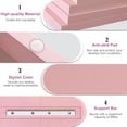 thumbnail image 5 of 2 Tiers Pink Monitor Stand Riser, Desktop Stand with Keyboard Storage Small TV Stand Laptop Wooden Desk Organizer Cute Shelf (Pink, 2 Tiers), 5 of 7