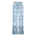 thumbnail image 5 of Miqool Wide Leg Pants for Women Vintage Floral Printed Baggy Trousers with Pockets, S-5XL, 5 of 5