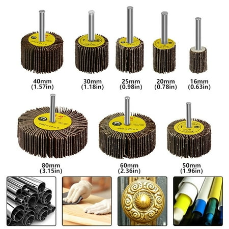 

8Pcs 16-80Mm 80Grit Sanding Flap Wheel Disc Abrasive Grinding Wheel Sandpaper