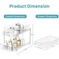 thumbnail image 2 of CozyNestFinds 6 Pack Bathroom Organizer, 2 Tier Clear Under Sink Organizers Vanity Countertop Storage Container,Cabinet Drawers Bins, Pull-Out Organization with Track for Pantry, Kitchen, 2 of 8