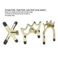 thumbnail image 3 of Portable Billiards Bridge Head, Reusable Brass Coated Pool Bridge Head 3PCS Aluminium Alloy  For Ball, 3 of 8