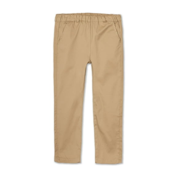LittleSpring Boys Relaxed Fit Chino Lightweight Casual School Uniform Pants, Khaki