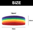 thumbnail image 2 of 4 piezas de diadema protectora elástica deportiva, diadema tejida, material de toalla, diadema de yoga, transpirable y absorbente del sudor., 2 of 5