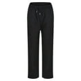 thumbnail image 4 of SIYUDAN Women'S Pants Casual Pants Women Black Adult Pants Comfy Pants Wide Leg Elastic Waist Pants For Women With Pockets Womens Fall Pants, 4 of 6