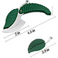 thumbnail image 2 of Paquete de 2 mini cuchillo de hoja verde portátil, regalo de negocios, accesorios creativos para llaves, cuchillo de bolsillo plegable, cuchillo de llavero de bolsillo plegable de acero inoxidable TUNC Sencillez, 2 of 4