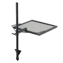 KFFKFF Open Fire Cooking Grate 16" x 16" Adjustable Swivel Campfire Grill Heavy Duty Steel Heavy Duty Steel Grill Grates, Portable 360? Adjustable Open Fire Outdoor