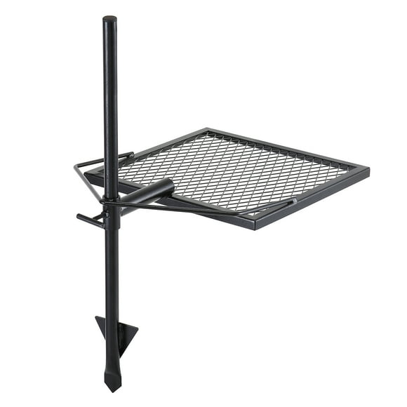 KFFKFF Rotating Outdoor Grill, Grill Grate for Fire Pits, Robust Steel Grill Grates, 360° Movable Open Flame Outdoor Cookware, Compact Campfire Holders for Outdoor Barbecue Camping