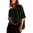 thumbnail image 4 of Sherrylily Summer Women Oversized Cropped T-Shirts Casual Short Sleeve Loose Tops, 4 of 6