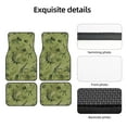 thumbnail image 5 of XMXT Waterproof Floor Mats for Cars, Green Dinosaur Skeleton Non-Slip Universal Fit Auto Carpet Car Decor Mat for Women Men, Set of 4, 5 of 6